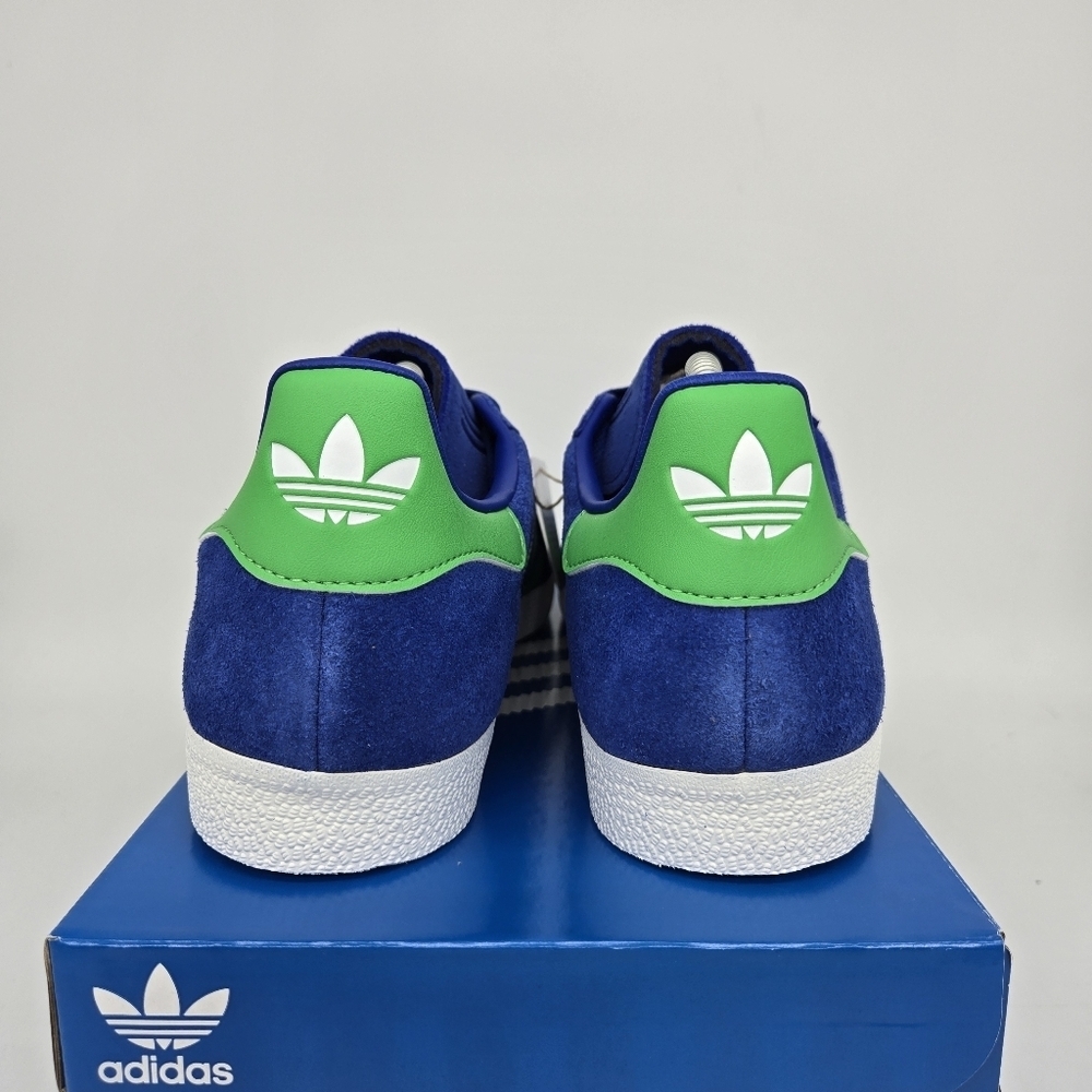 New Adidas Gazelle 'Royal Blue Energy Green' JH5389 Men's Shoes Size 10.5 - Picture 4 of 8